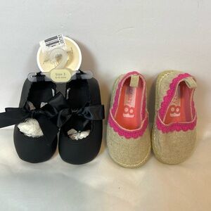 Bundle of 2 Baby Girls Shoes sizes 3/4
